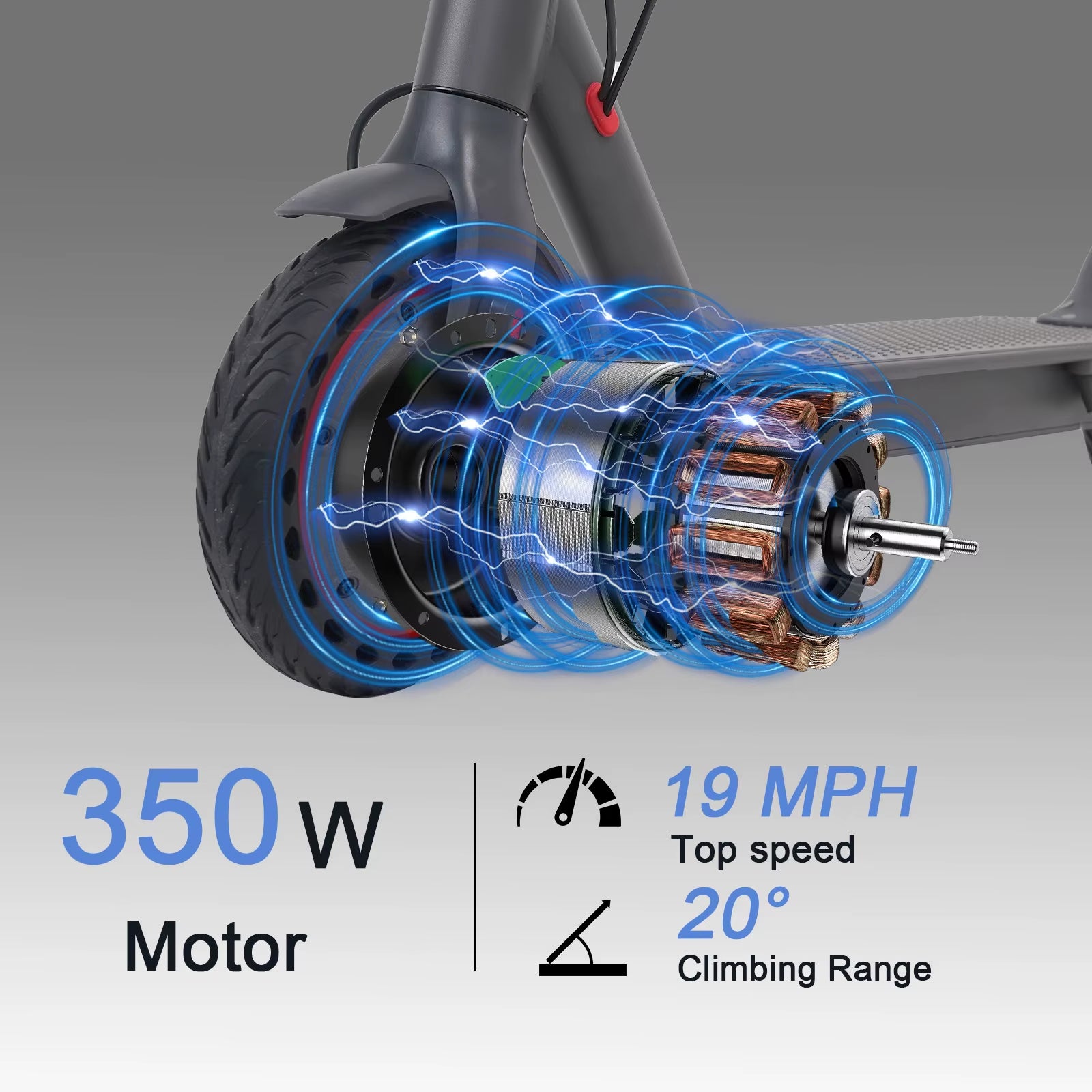 Electric Scooter 350W 10.5Ah 36V Waterproof and Shock-Absorbing Foldable APP Lock Function E-SCOOTER Local Shipping