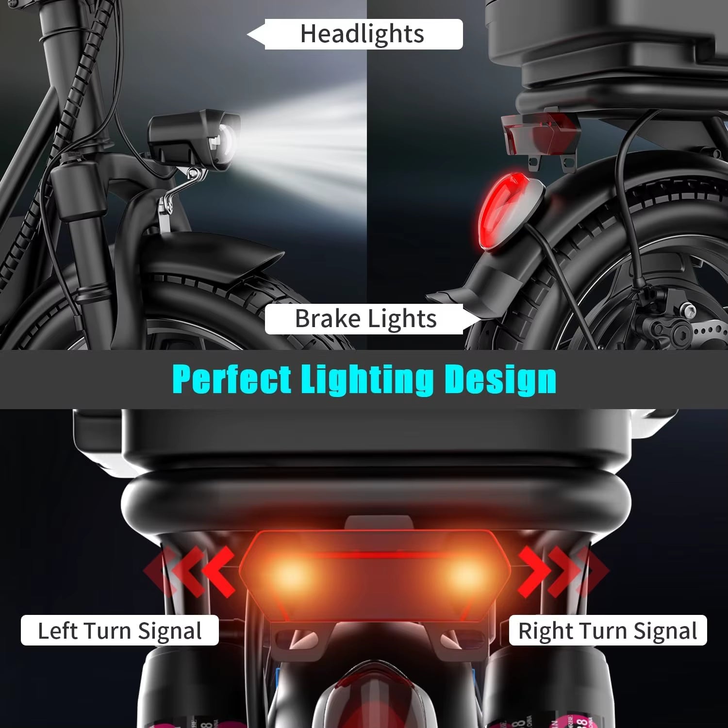 Folding Electric Scooter with Trunk, 500W Motor (Peak 650W), 48V15AH, 20MPH, 30 Mile Long Range, Suitable for Commuting Travel