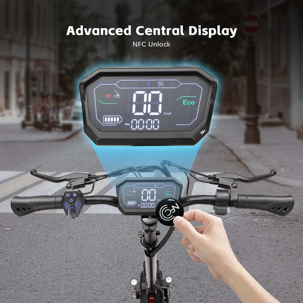 HALO KNIGHT T104 Adult Electric Scooter 2400W Dual Motor 52V Foldable Kick Escooter