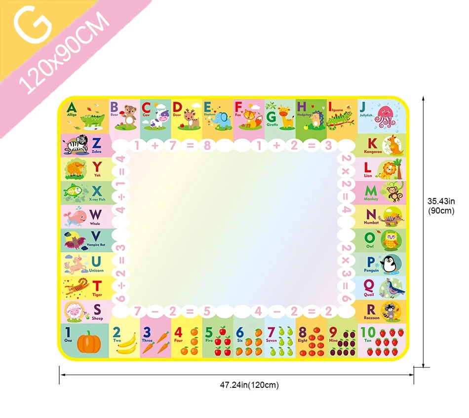 Coolplay Water Doodle Coloring Drawing Mat with Reusable Magic Pens