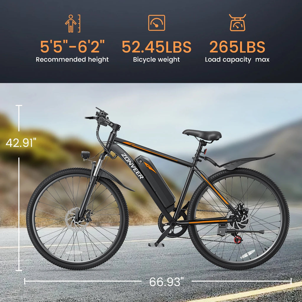 M26 Electric Bicycle Peak 1000W Motor 360WH Lithium Battery Electric Bike  26 Inch city E-bike