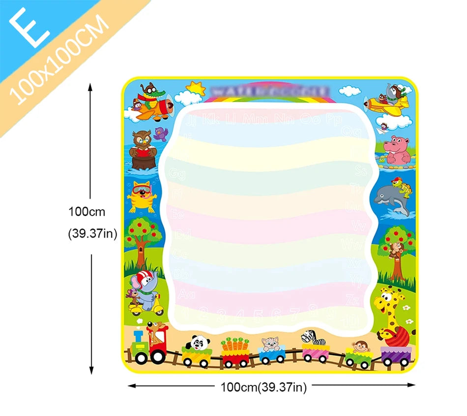 Coolplay Water Doodle Coloring Drawing Mat with Reusable Magic Pens