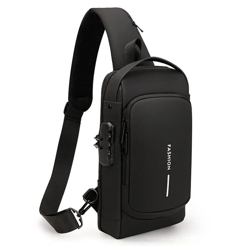 USB Shoulder Bag Crossbody Travel Sling Pack Messenger Multifunction Designer Anti-theft Pack Chest Bag Male Luxury Brand Men