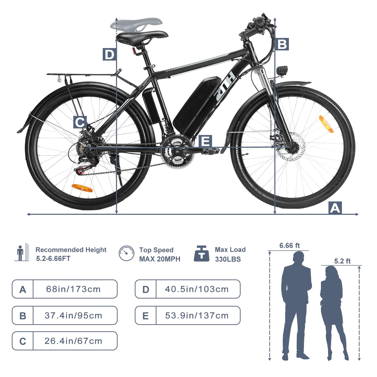 【1 Year Warranty】ZNH 1000W Electric Bike for Adults, 26 inch Electric Mountain Bike with 48V Battery,50Miles 20MPH Ebike,UL 2849
