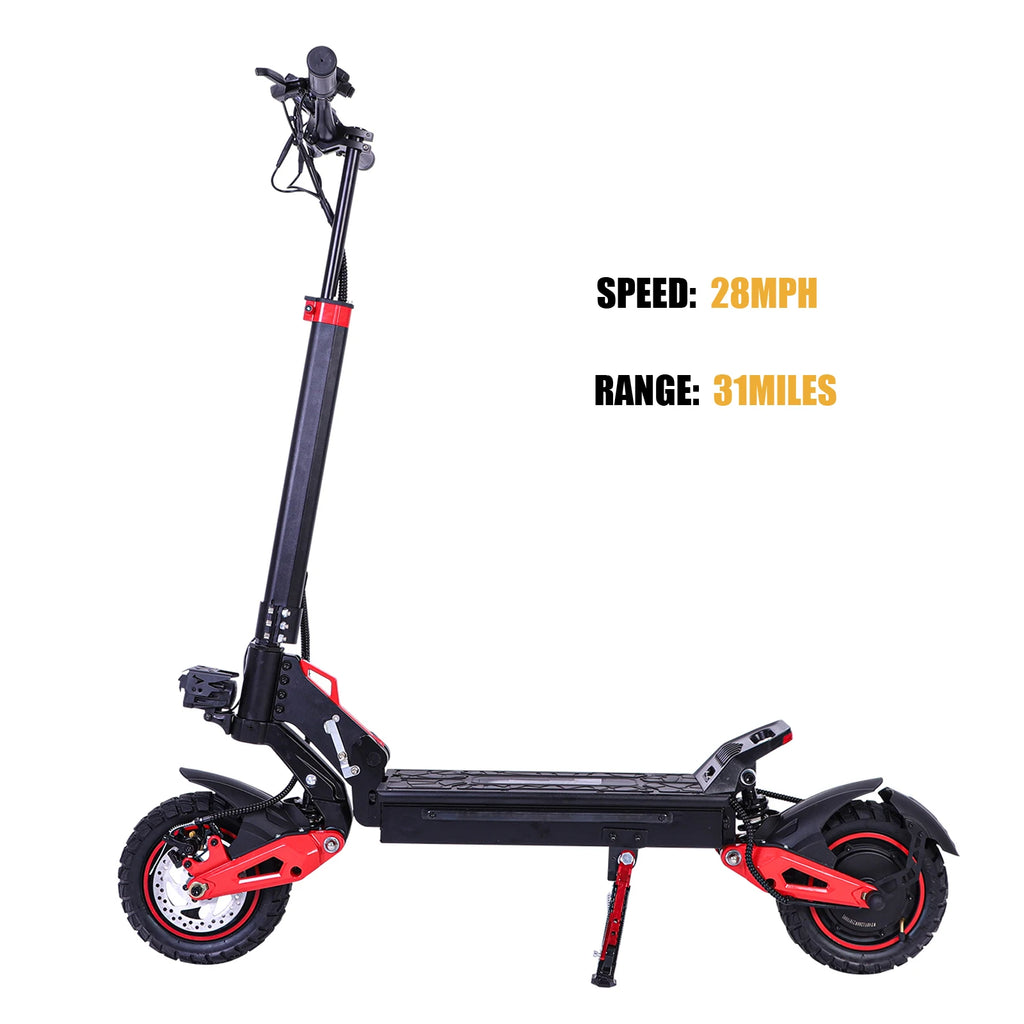 6000W Electric Scooter,Daul Motor,60V 30Ah, 11'' Off Road Tires,55miles Range,Sport Folding eScooter