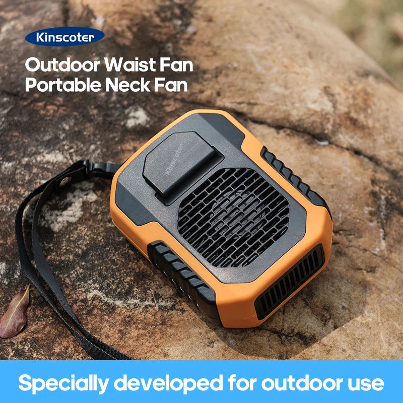 Kinscoter Hanging Neck/Waist Fan USB Mini Rechargeable Fan