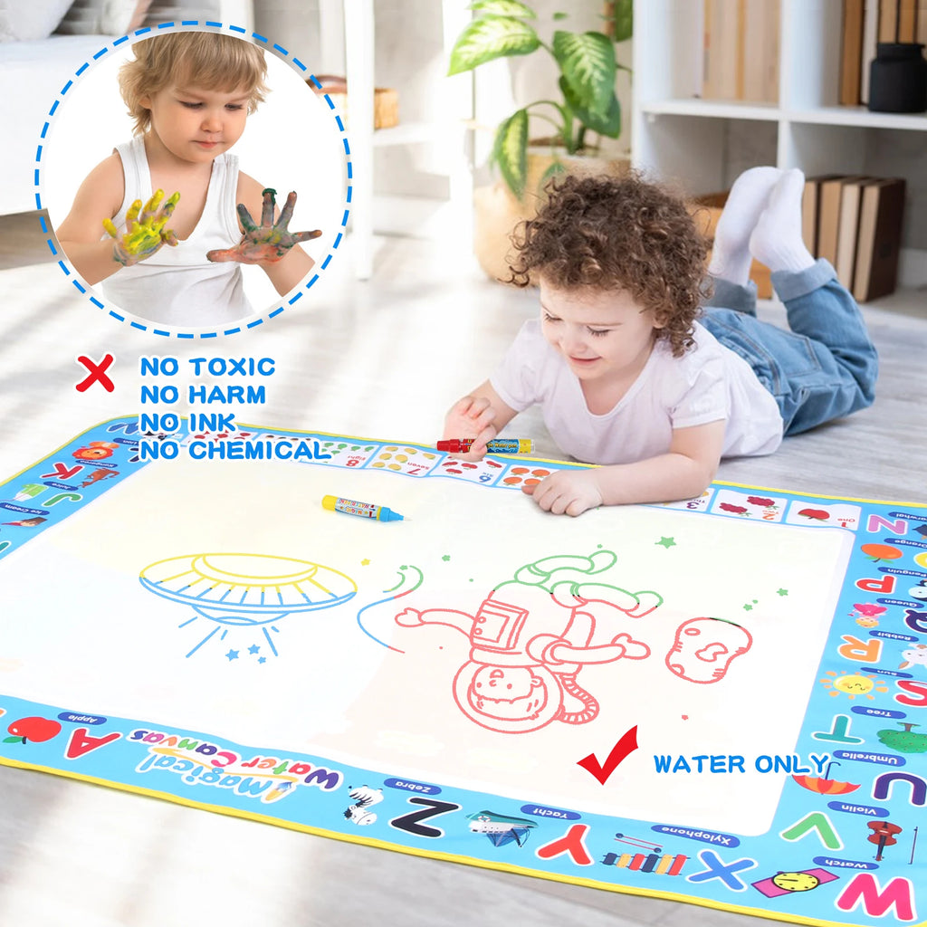 Coolplay Water Doodle Coloring Drawing Mat with Reusable Magic Pens