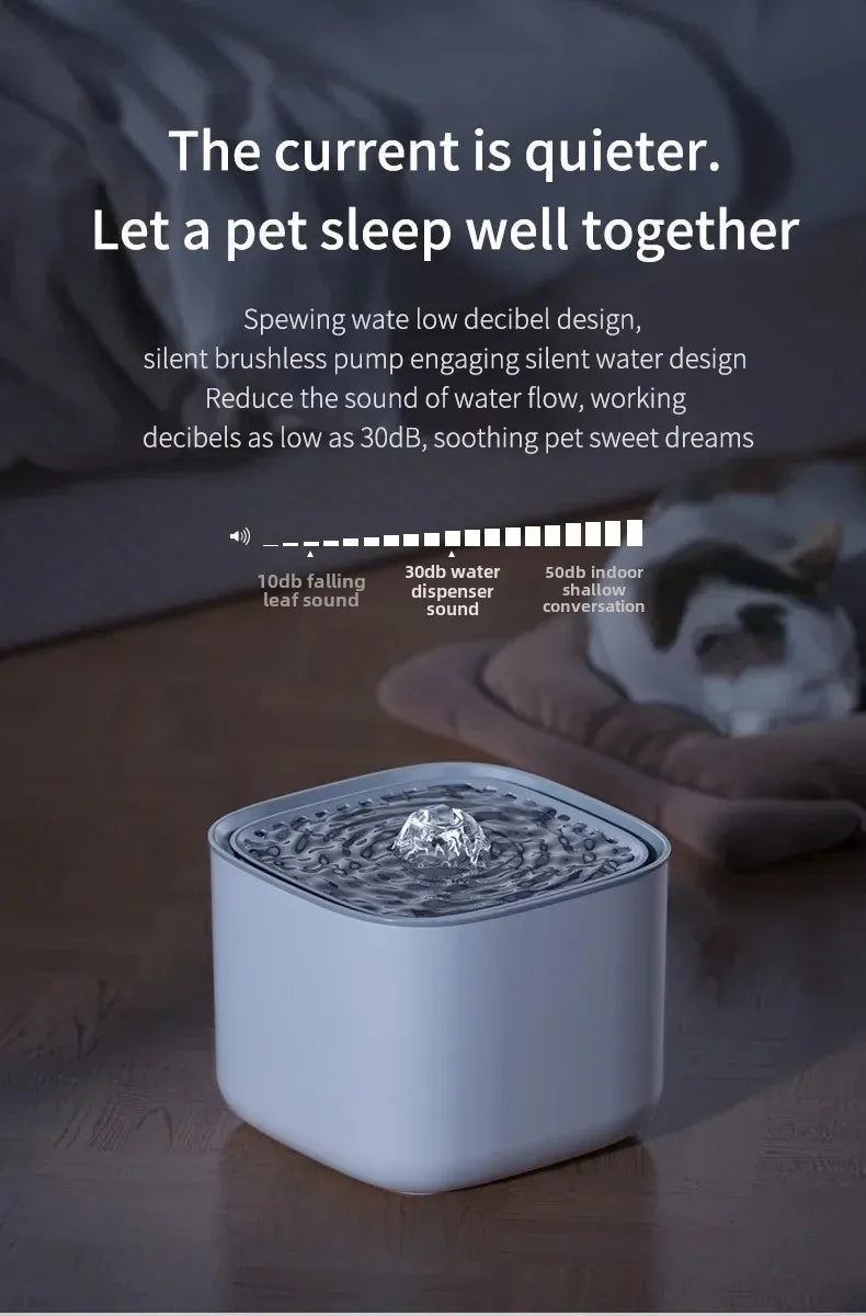 Automatic Pet Drinking Fountain Large Capacity USB Electric Silent Filter