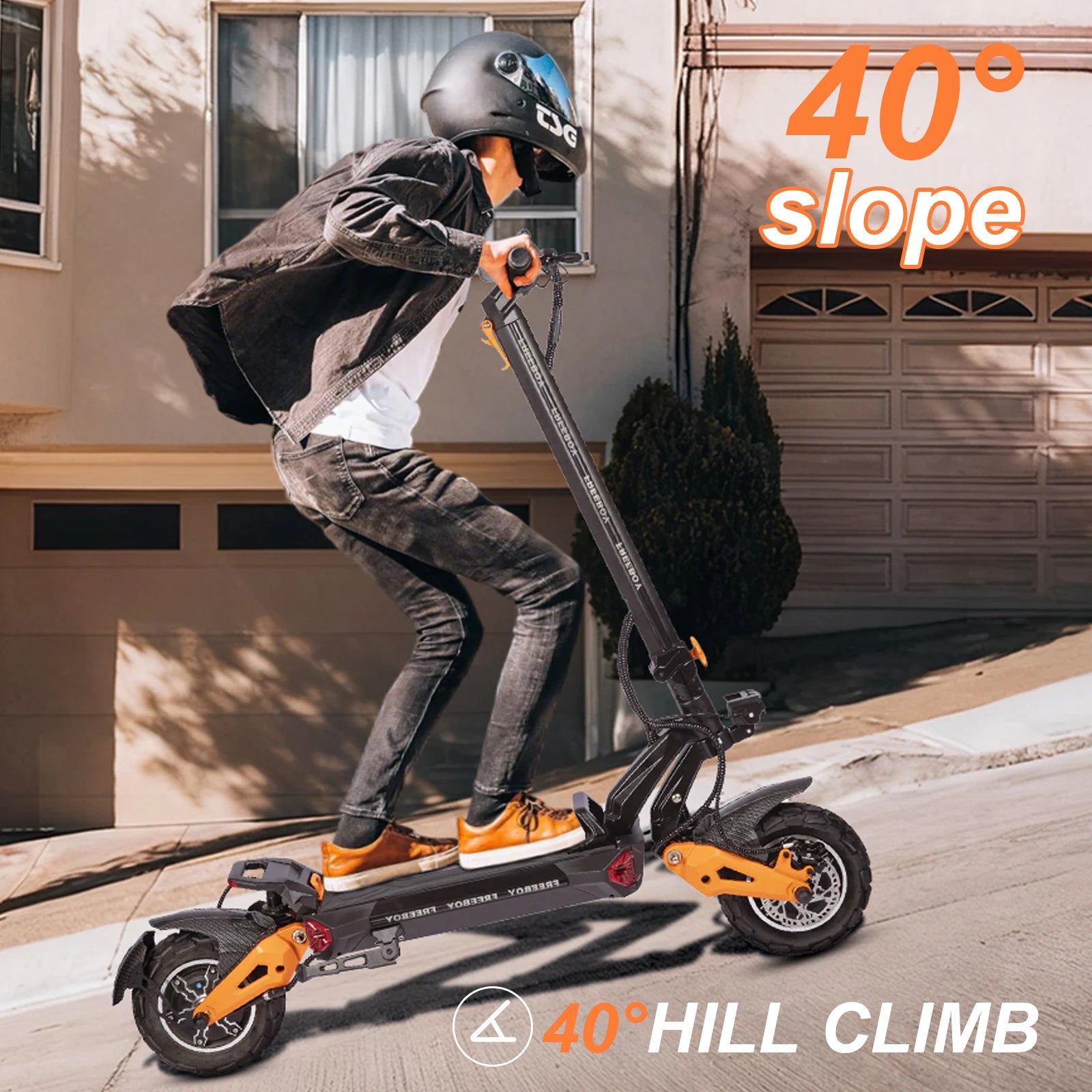 6000W Electric Scooter,Daul Motor,60V 30Ah, 11'' Off Road Tires,55miles Range,Sport Folding eScooter