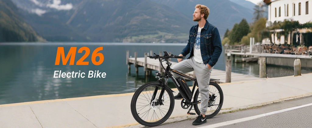 M26 Electric Bicycle Peak 1000W Motor 360WH Lithium Battery Electric Bike  26 Inch city E-bike