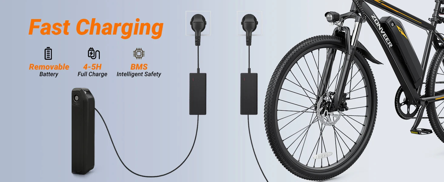 M26 Electric Bicycle Peak 1000W Motor 360WH Lithium Battery Electric Bike  26 Inch city E-bike