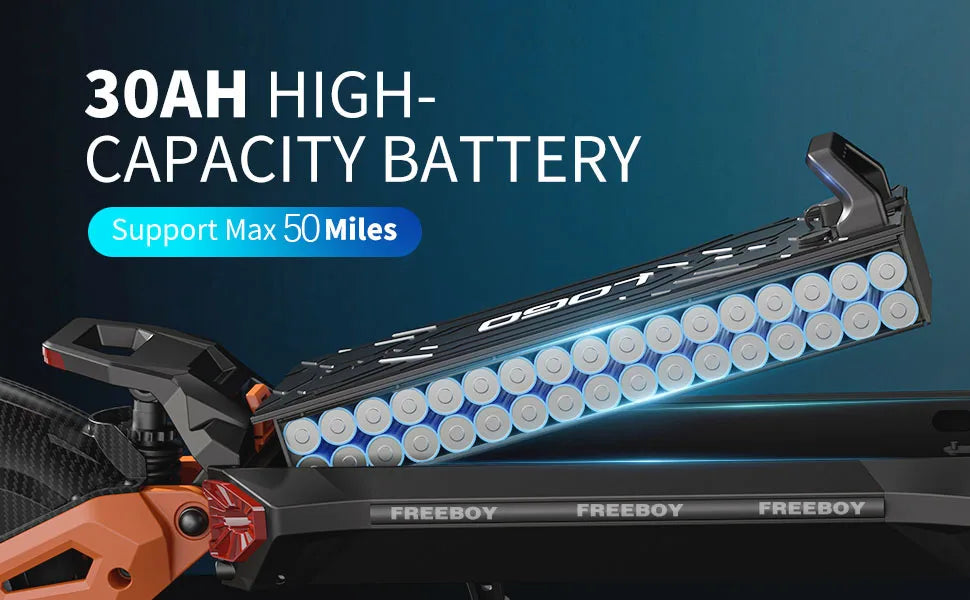 6000W Electric Scooter,Daul Motor,60V 30Ah, 11'' Off Road Tires,55miles Range,Sport Folding eScooter