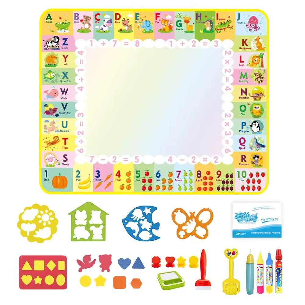 Coolplay Water Doodle Coloring Drawing Mat with Reusable Magic Pens