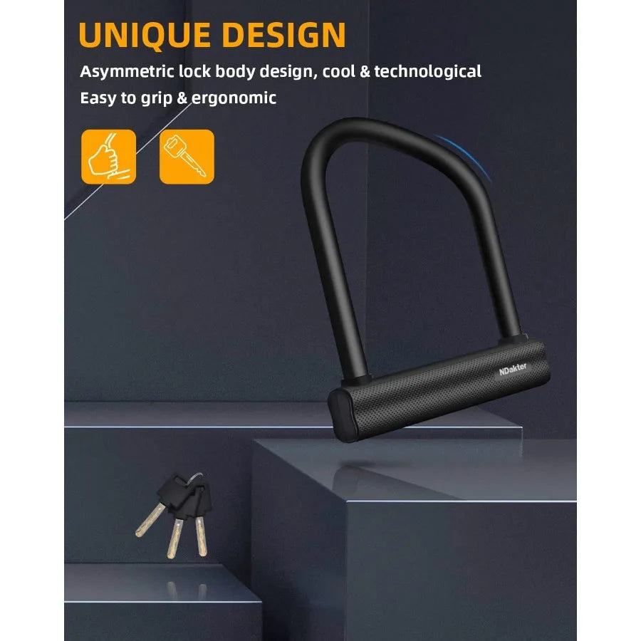 AntiTheft 18mm U Lock and 3 Keys for Secure Protection