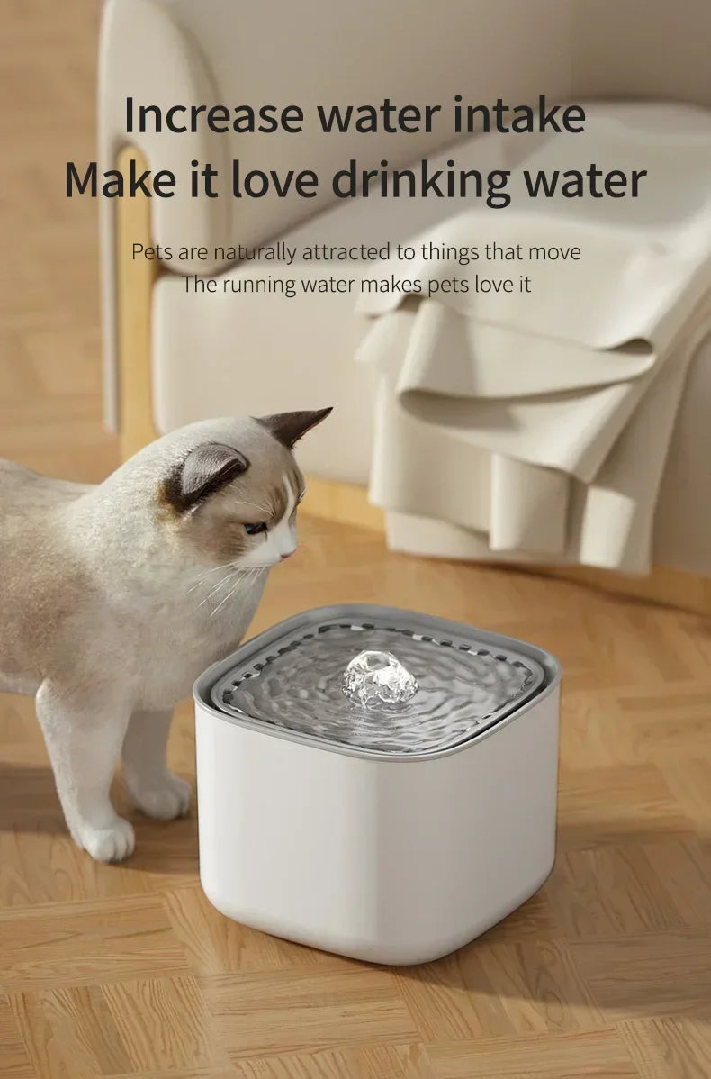 Automatic Pet Drinking Fountain Large Capacity USB Electric Silent Filter