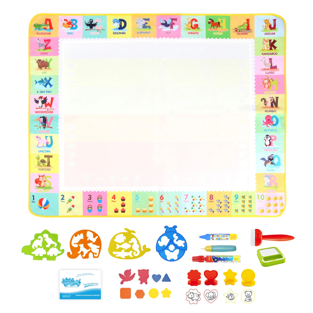 Coolplay Water Doodle Coloring Drawing Mat with Reusable Magic Pens