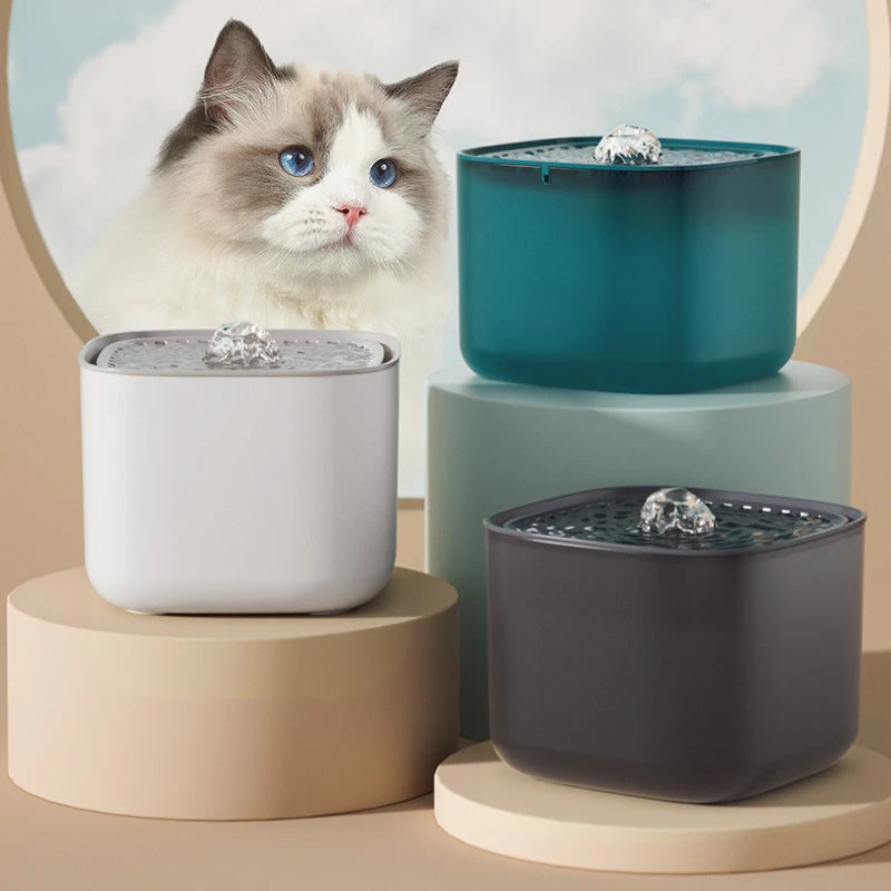 Automatic Pet Drinking Fountain Large Capacity USB Electric Silent Filter
