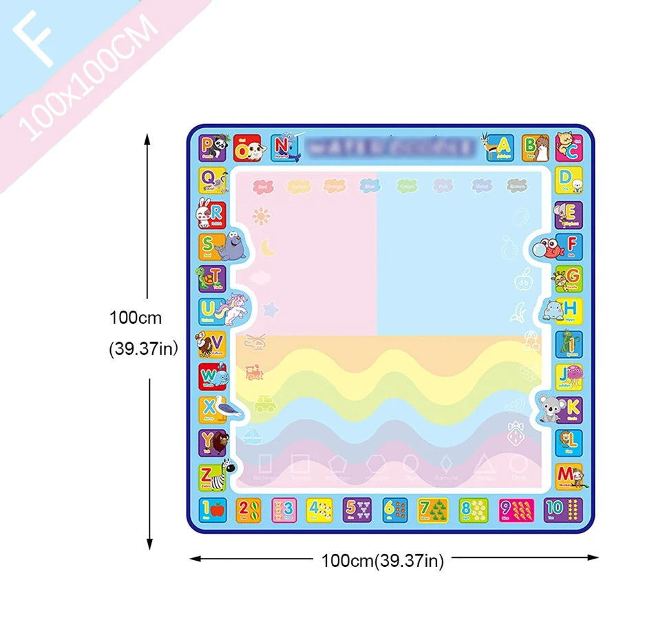 Coolplay Water Doodle Coloring Drawing Mat with Reusable Magic Pens