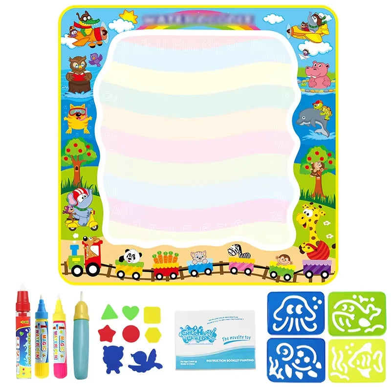Coolplay Water Doodle Coloring Drawing Mat with Reusable Magic Pens