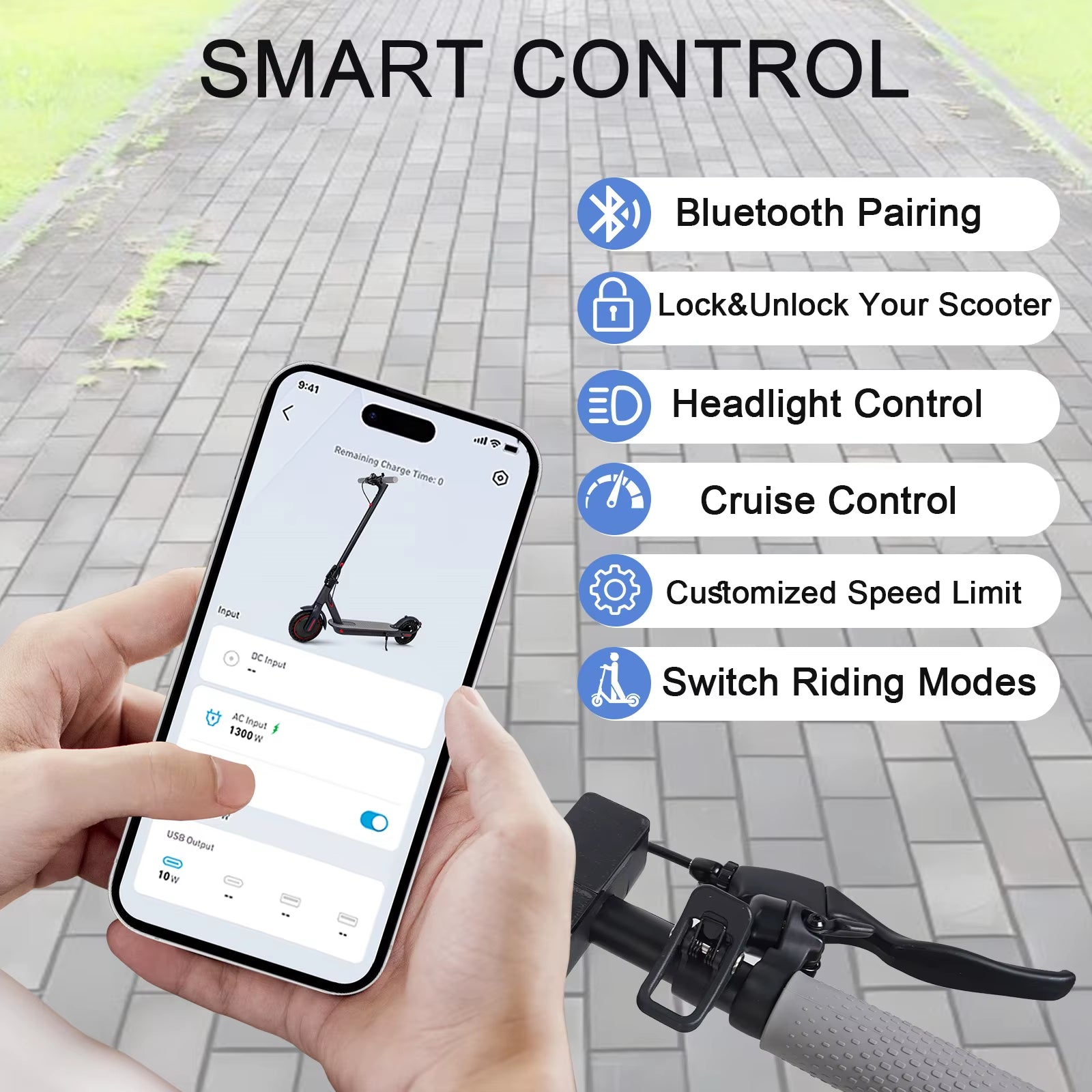 Electric Scooter 350W 10.5Ah 36V Waterproof and Shock-Absorbing Foldable APP Lock Function E-SCOOTER Local Shipping
